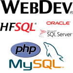 WebDev (PC SOFT), HFSQL, ORACLE, SQL Server, PHP, MySQL